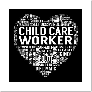 Child Care Worker Heart Posters and Art